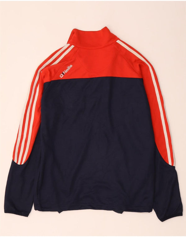 O'Neill Mens Zip Neck Pullover Tracksuit Top Small Navy Blue Colourblock
