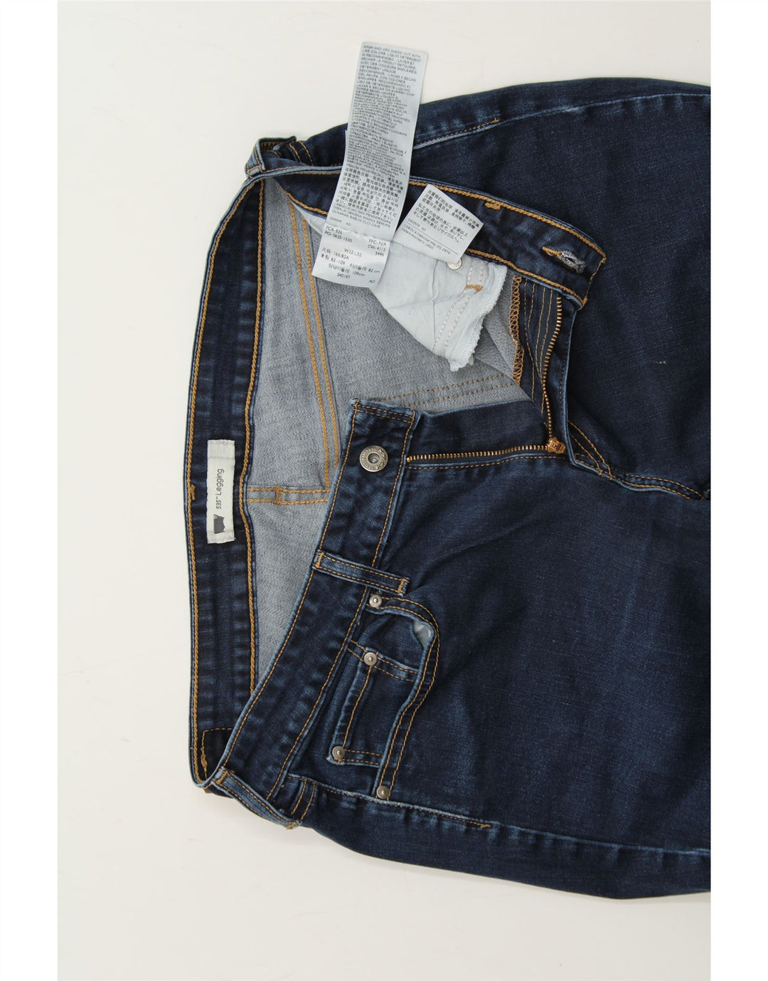 LEVI'S Womens 535 Jegging Jeans W32 L32 Navy Blue Cotton Vintage Levi's and Second-Hand Levi's from Messina Hembry 