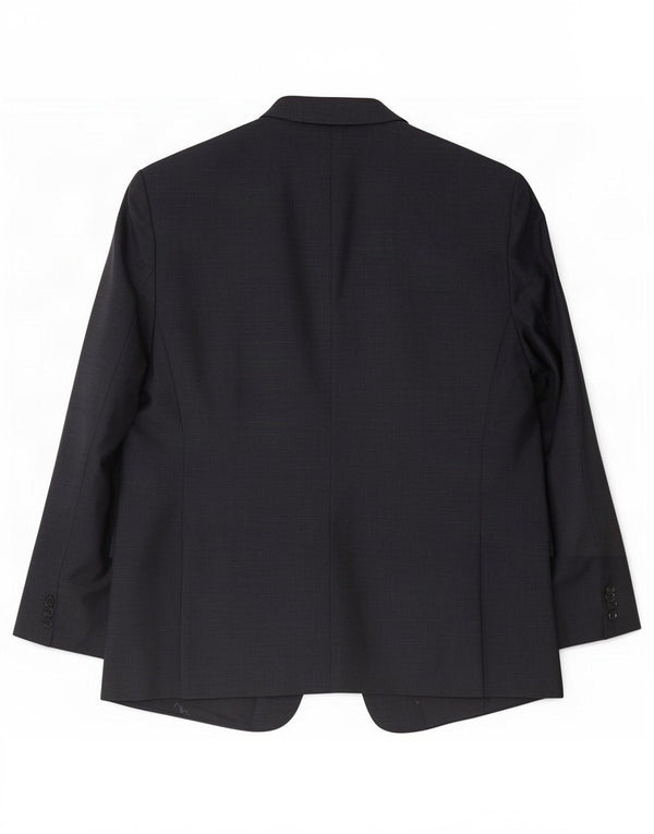 Calvin Klein Mens 2 Button Blazer Jacket IT 56 3XL Navy Blue Wool