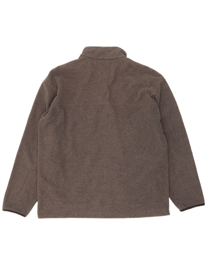 Marks & Spencer Mens Fleece Jacket UK 38 Medium Grey Polyester