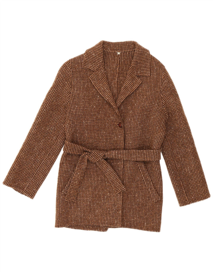 Vintage Womens 1 Button Blazer Jacket IT 44 Medium Brown Flecked