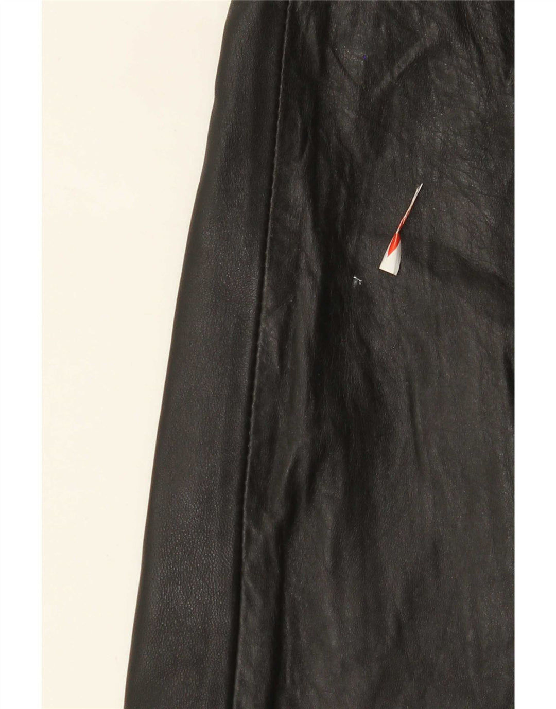 Vintage Womens Leather Skirt W28 Medium Black
