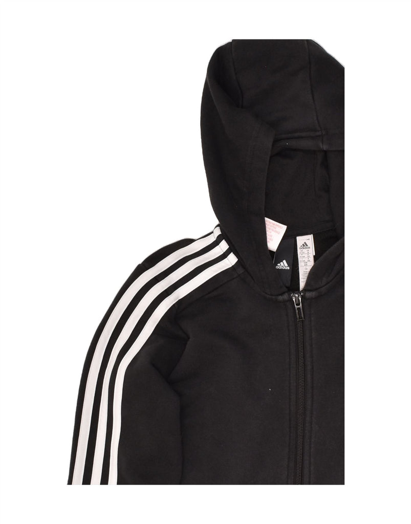 ADIDAS Boys Graphic Zip Hoodie Sweater 11-12 Years Black | Vintage Adidas | Thrift | Second-Hand Adidas | Used Clothing | Messina Hembry 