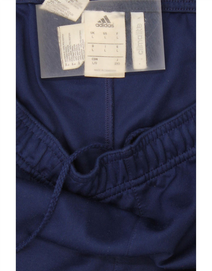 ADIDAS Mens Climalite Tracksuit Trousers Large Navy Blue Polyester Vintage Adidas and Second-Hand Adidas from Messina Hembry 