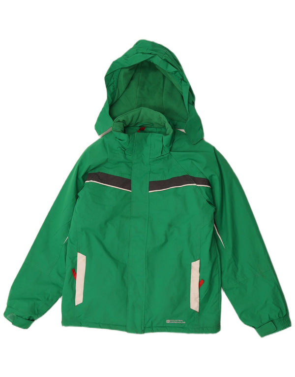 Mountain Warehouse Boys Windbreaker Jacket 11-12 Years Green Colourblock