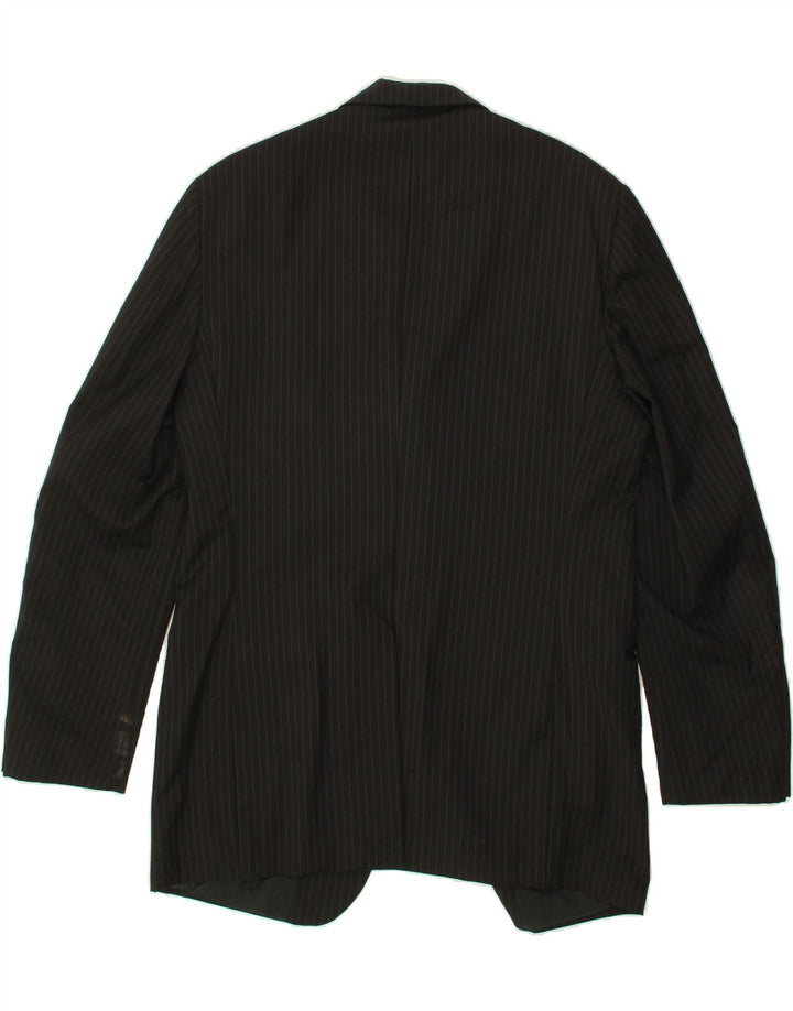 CERRUTI Mens 3 Button Blazer Jacket IT 50 Large Black Striped Viscose Vintage Cerruti and Second-Hand Cerruti from Messina Hembry 