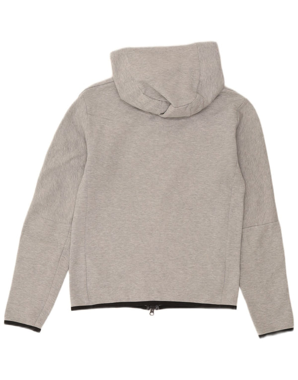 Nike Womens Oversized Zip Hoodie Sweater UK 6 XS Grey Cotton
