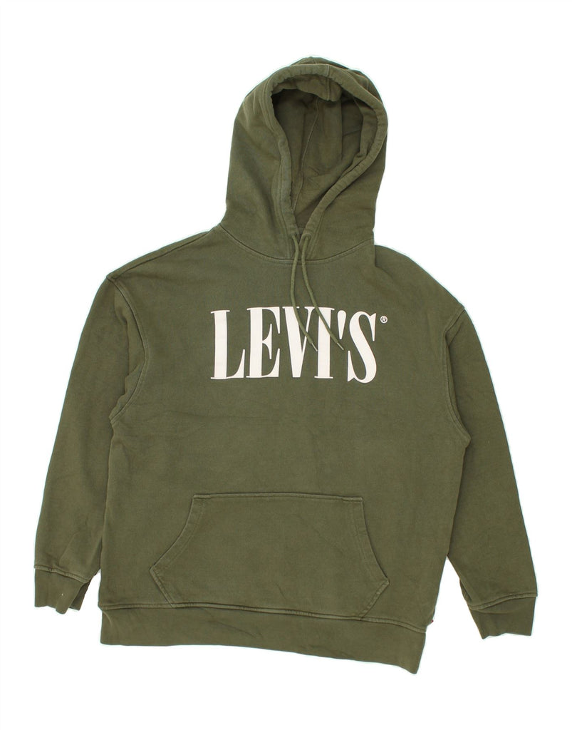 LEVI'S Mens Relaxed Fit Graphic Hoodie Jumper Medium Green Cotton | Vintage Levi's | Thrift | Second-Hand Levi's | Used Clothing | Messina Hembry 