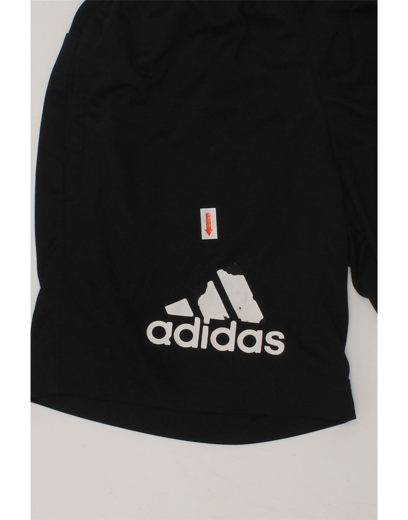 ADIDAS Boys Graphic Sport Shorts 7-8 Years Black Polyester | Vintage Adidas | Thrift | Second-Hand Adidas | Used Clothing | Messina Hembry 