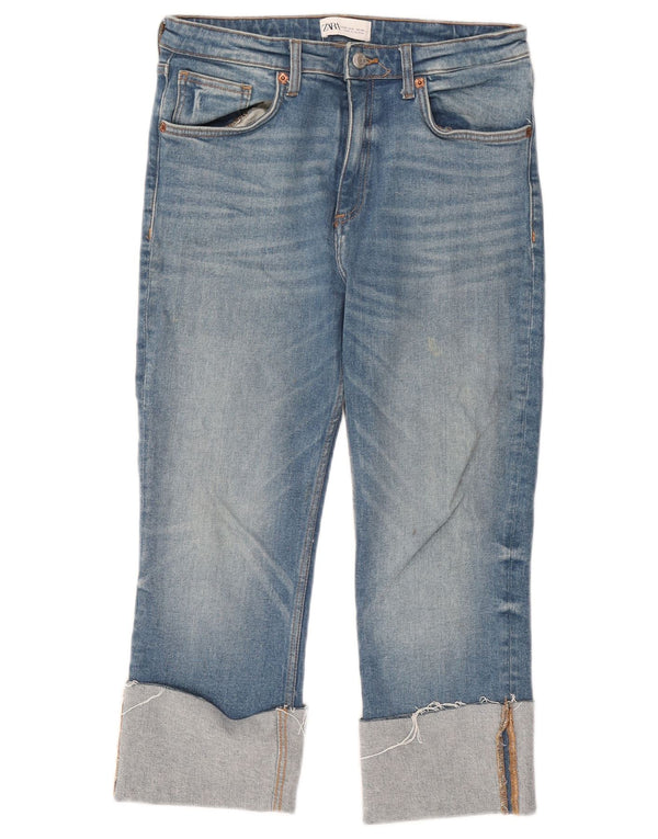 Zara Womens Capri Jeans EU 38 Small W28 L22 Blue