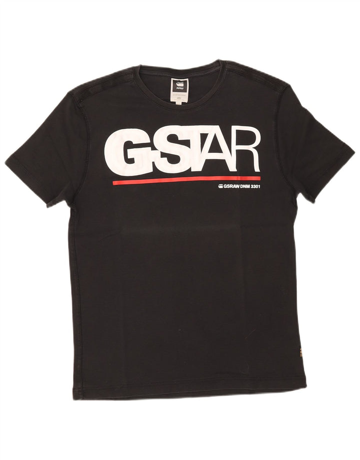 G-Star Mens Graphic T-Shirt Top 3XL Black Cotton