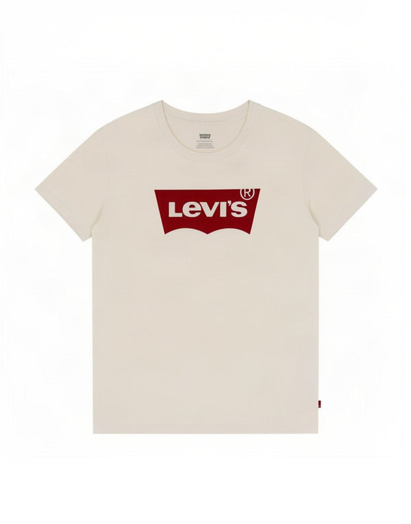 Levi's Womens Graphic T-Shirt Top UK 12 Medium White Cotton