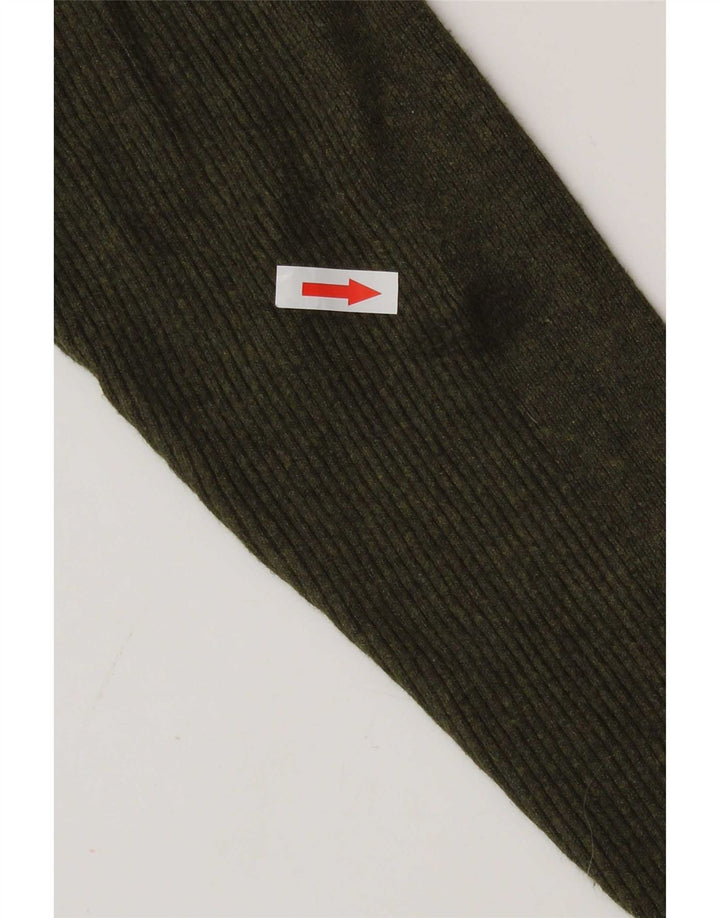 Marks & Spencer Womens Turtle Neck Jumper Sweater UK 16 Large Khaki Viscose