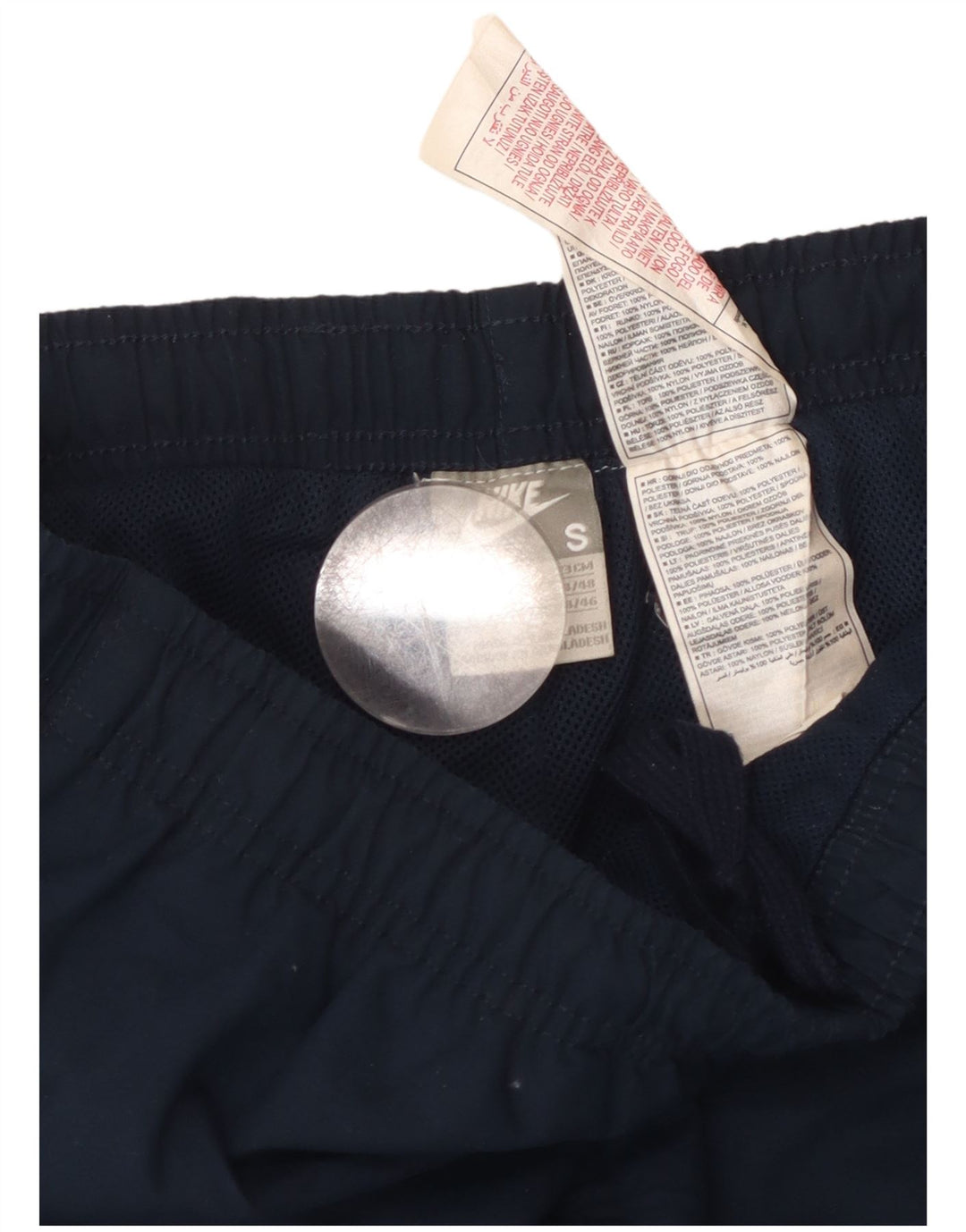 NIKE Mens Graphic Bermuda Sport Shorts Small  Navy Blue Polyester