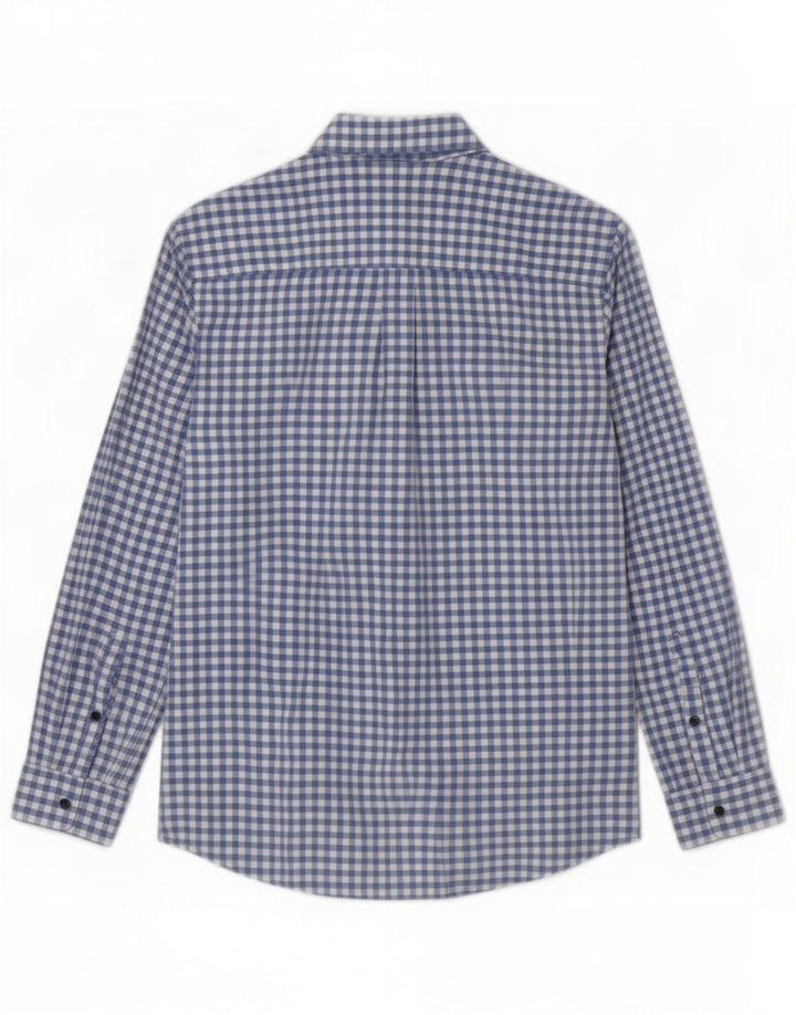 Pinko Womens Shirt UK 6 Small Blue Gingham Cotton