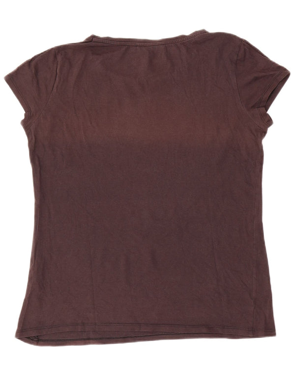 Guns N' Roses Womens Graphic T-Shirt Top UK 14 Large Brown Cotton