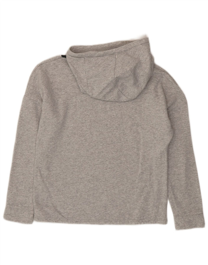 UNDER ARMOUR Womens Oversized Graphic Hoodie Jumper UK 10 Small Grey