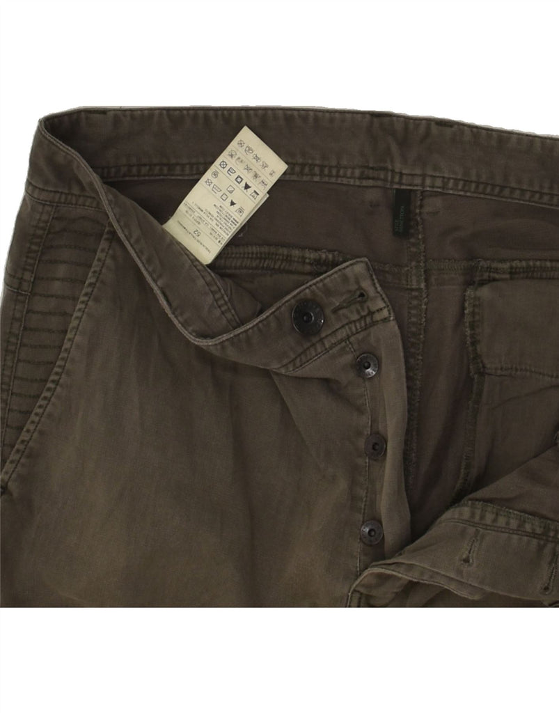 BENETTON Mens Slim Cargo Trousers IT 52 XL W38 L33 Brown Cotton | Vintage Benetton | Thrift | Second-Hand Benetton | Used Clothing | Messina Hembry 