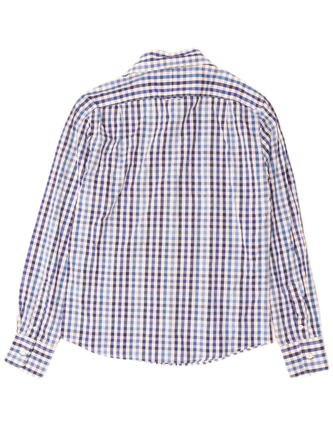 Boggi Mens Milano Shirt Small Blue Gingham Cotton