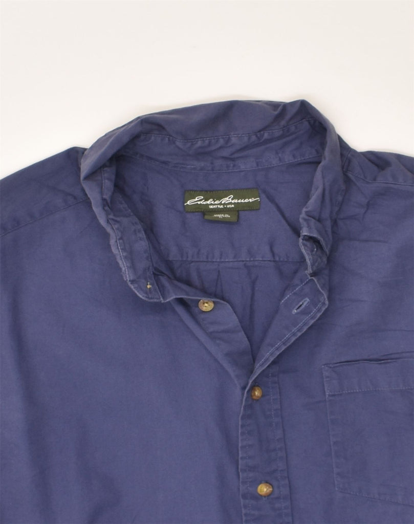 EDDIE BAUER Mens Shirt Large Navy Blue Cotton | Vintage Eddie Bauer | Thrift | Second-Hand Eddie Bauer | Used Clothing | Messina Hembry 