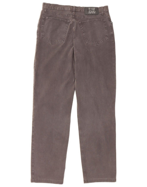 Les Copains Womens Tapered Casual Trousers IT 46 Large W32 L29 Grey Cotton