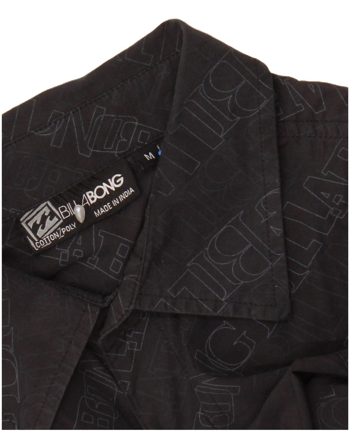 Billabong Mens Graphic Short Sleeve Shirt Medium Black Cotton