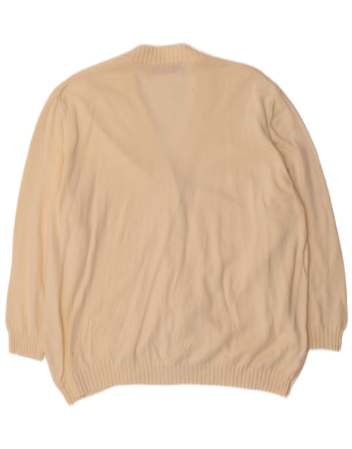 Stefanel Womens Cardigan Sweater UK 18 XL Beige