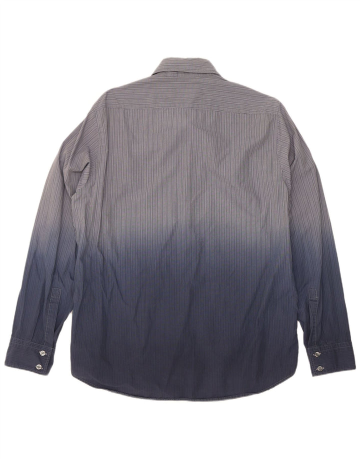Hugo Boss Mens Shirt Large Blue Tie Dye Cotton