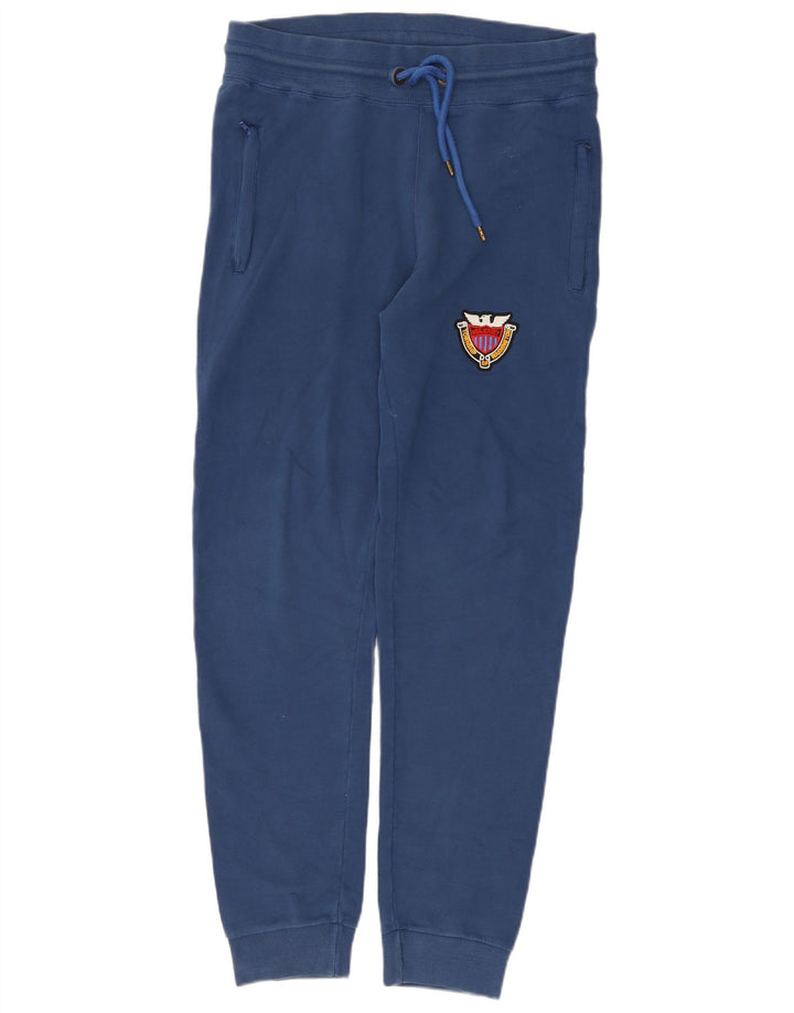 Franklin Marshall Mens Tracksuit Trousers Joggers Small Blue Cotton