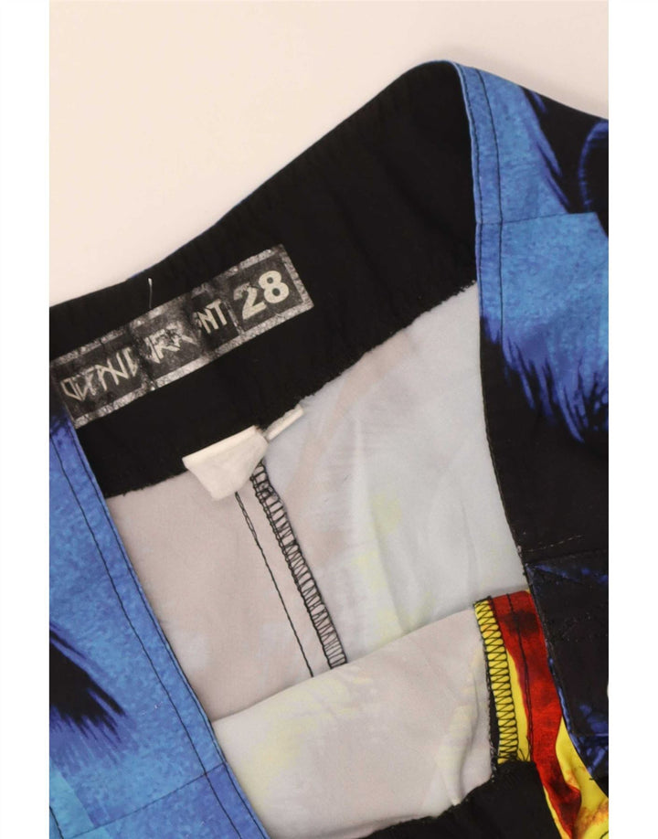 Vintage Mens Swimming Shorts Small  Multicoloured Colourblock Hawaiian