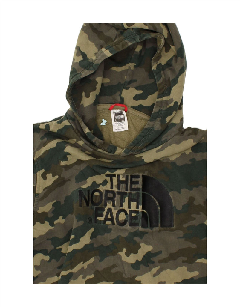THE NORTH FACE Boys Tall Graphic Hoodie Jumper 14-15 Years XL Khaki | Vintage The North Face | Thrift | Second-Hand The North Face | Used Clothing | Messina Hembry 
