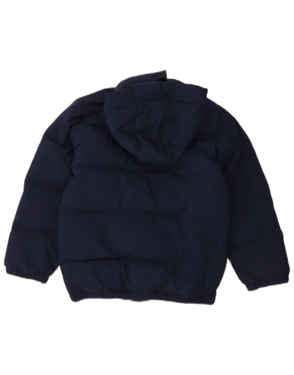 POLO RALPH LAUREN Boys Hooded Padded Jacket 7-8 Years Small Navy Blue
