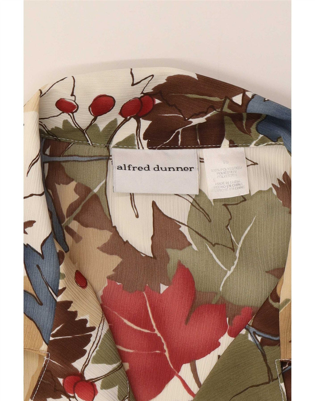 Alfred Dunner Womens Short Sleeve Shirt Blouse UK 16 Large Multicoloured