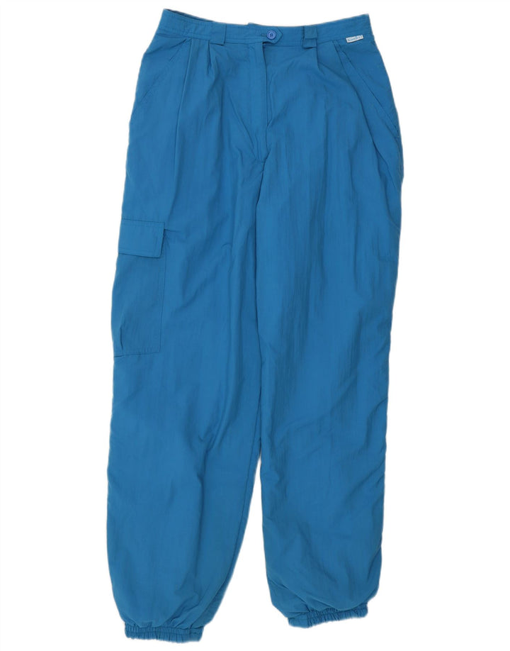 RODEO Womens Joggers Cargo Trousers IT 40 Small W28 L28 Blue Nylon