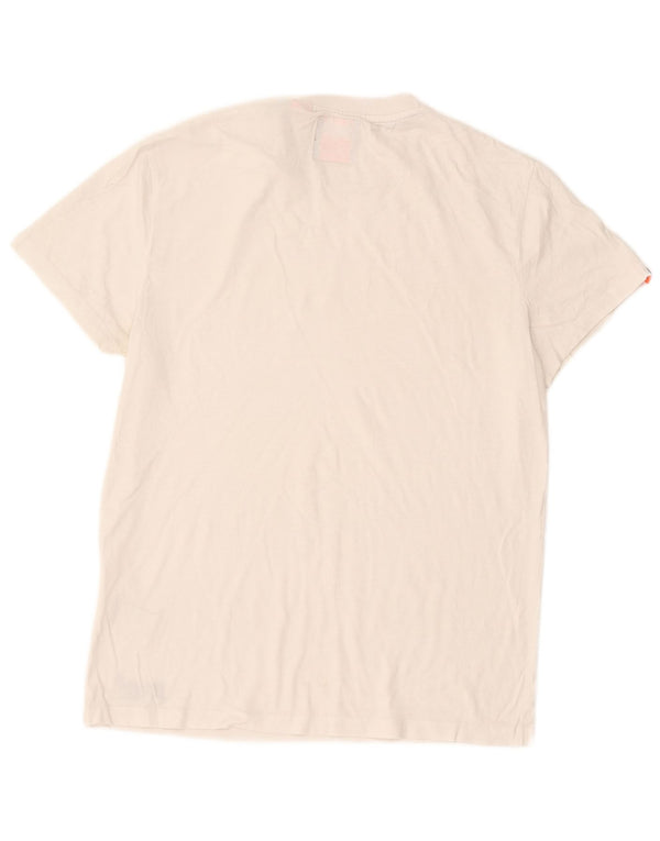 Superdry Mens T-Shirt Top Medium White Cotton