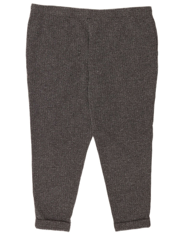 Marks & Spencer Womens Tapered Casual Trousers UK 22 2XL W40 L27 Grey