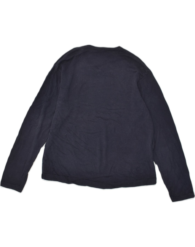 GAP Mens V-Neck Jumper Sweater XL Navy Blue Cotton | Vintage Gap | Thrift | Second-Hand Gap | Used Clothing | Messina Hembry 