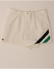 LACOSTE Womens Pegged Chino Shorts Size 42 Large W30 White Polyester