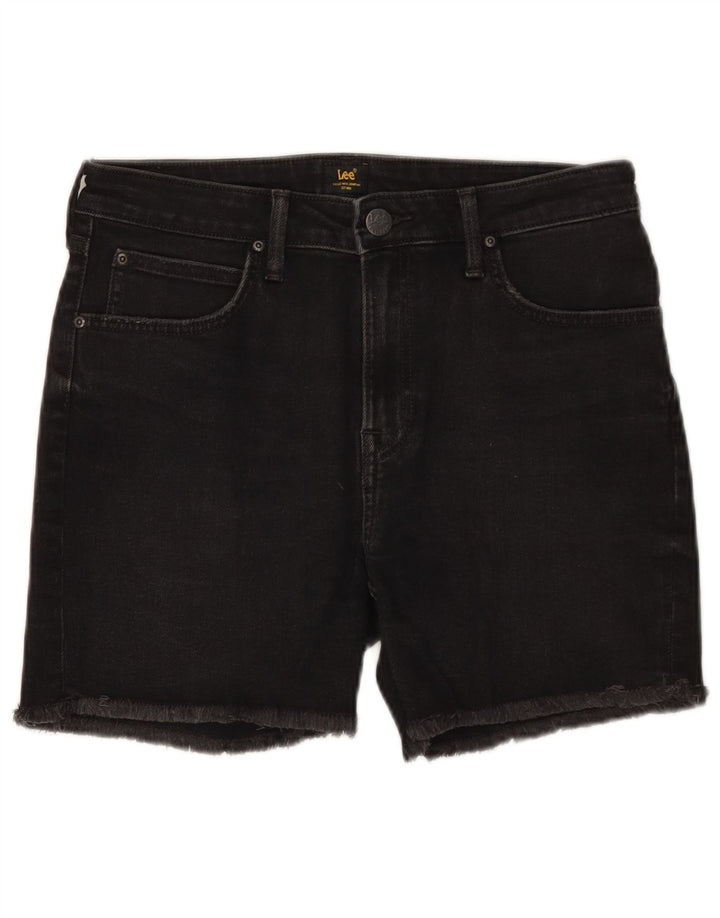 Lee Womens Boyfriend Denim Shorts W27 Small Black Cotton