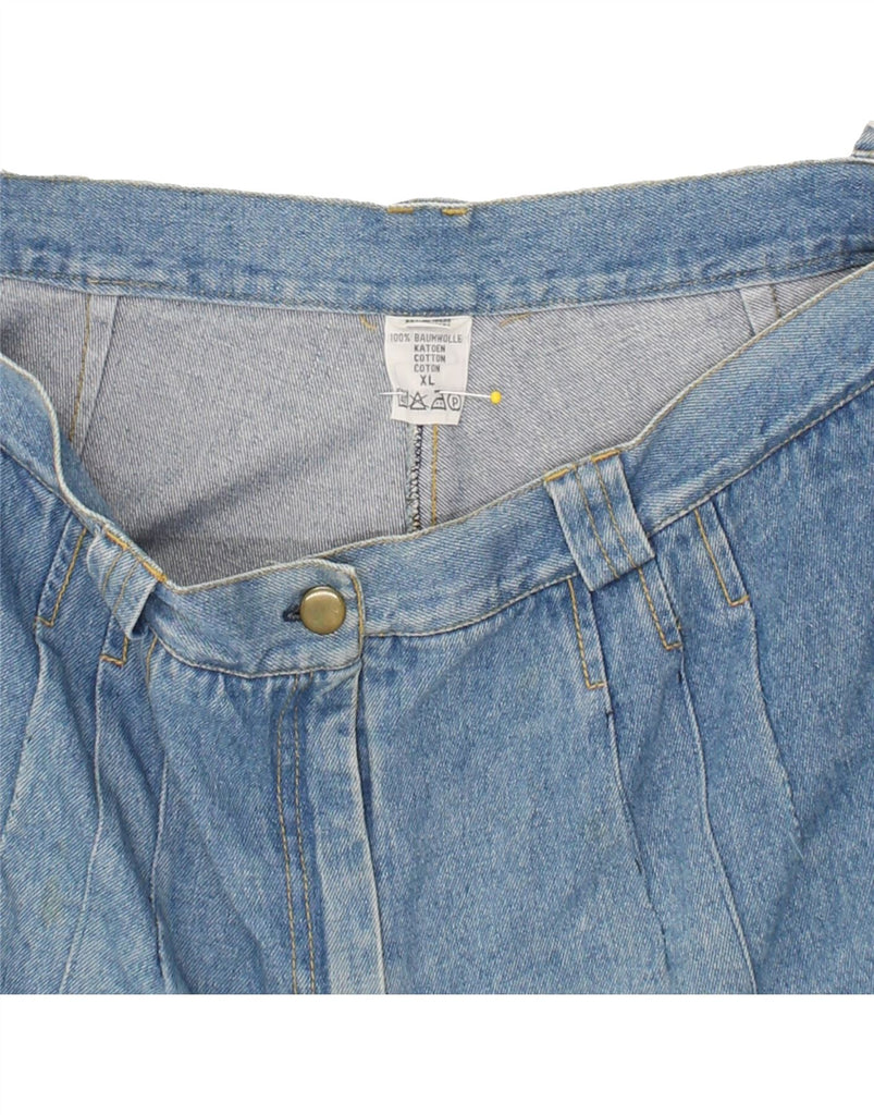 VINTAGE Womens High Waist Denim Shorts XL W34  Blue Cotton Vintage Vintage and Second-Hand Vintage from Messina Hembry 