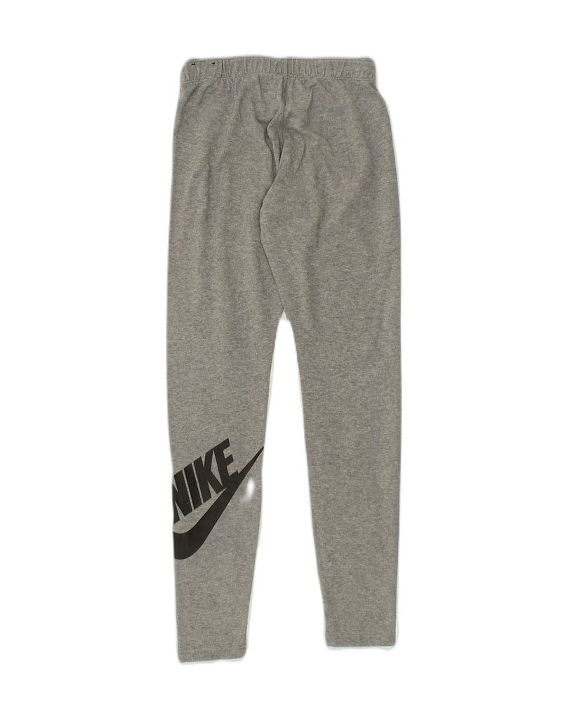 NIKE Womens Graphic Tracksuit Trousers UK 8 Small Grey Cotton | Vintage Nike | Thrift | Second-Hand Nike | Used Clothing | Messina Hembry 