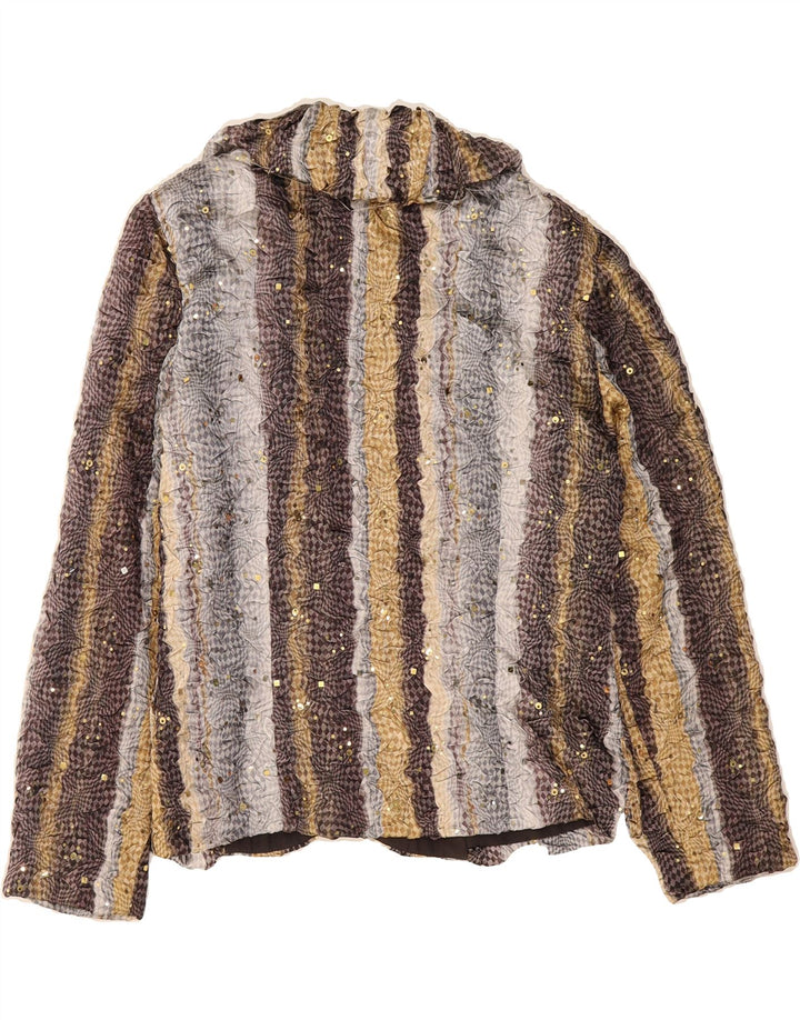 JOSEPH RIBKOFF Womens Blazer Jacket UK 16 Large Multicoloured Striped Vintage Joseph Ribkoff and Second-Hand Joseph Ribkoff from Messina Hembry 