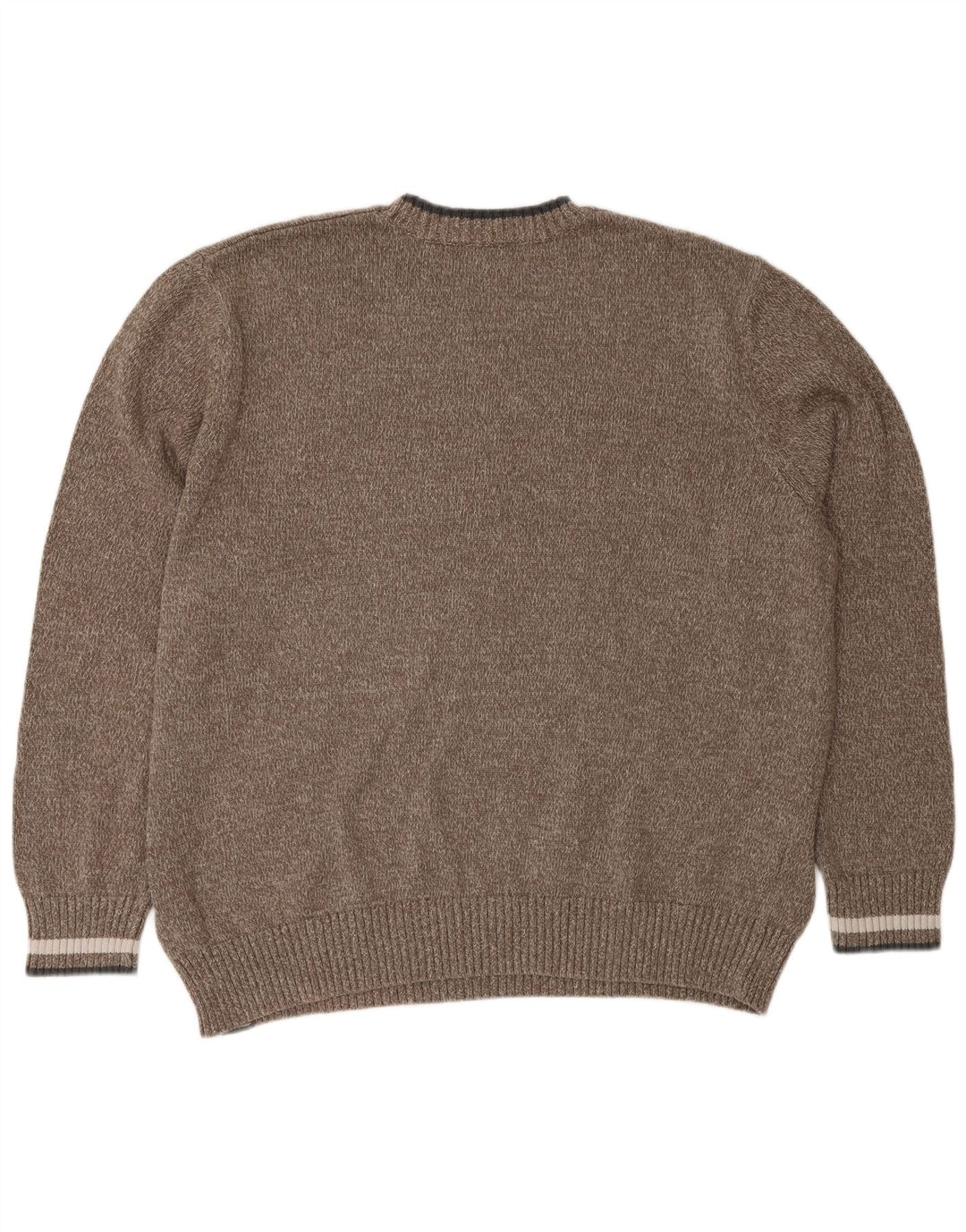 Eddie Bauer Mens Crew Neck Jumper Sweater 2XL Brown Cotton