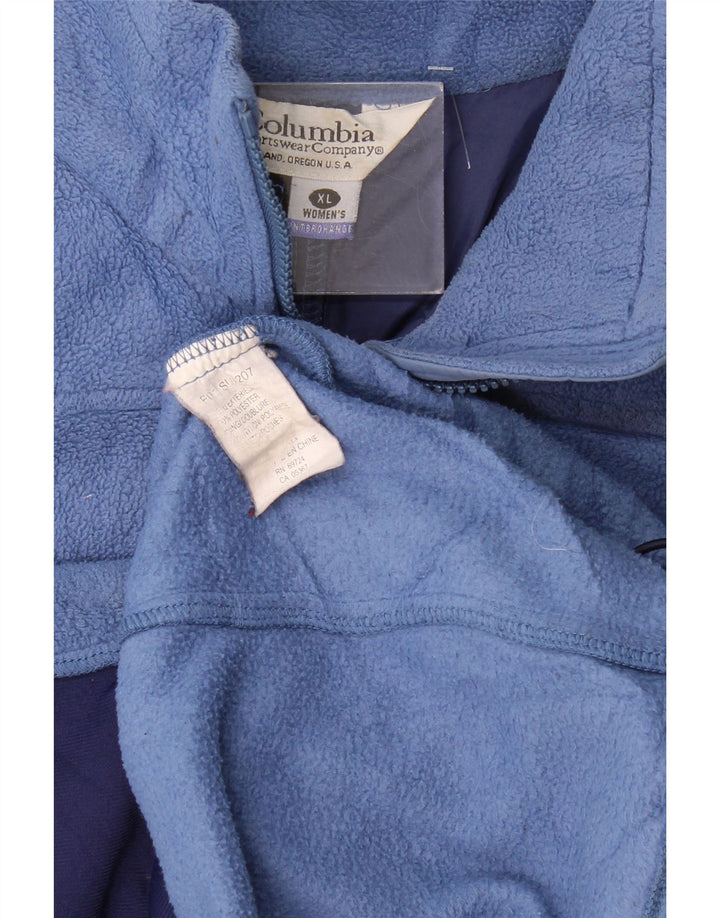 Columbia Womens Oversized Fleece Jacket UK 18 XL Blue Polyester