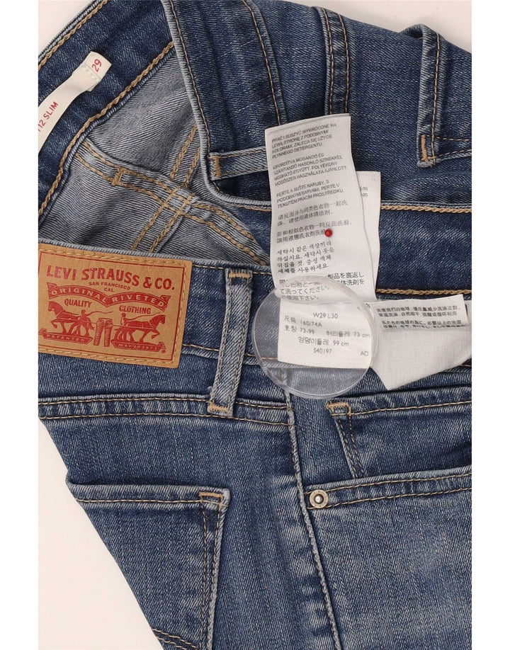 Levi's Womens 712 Slim Jeans W29 L28 Blue Cotton