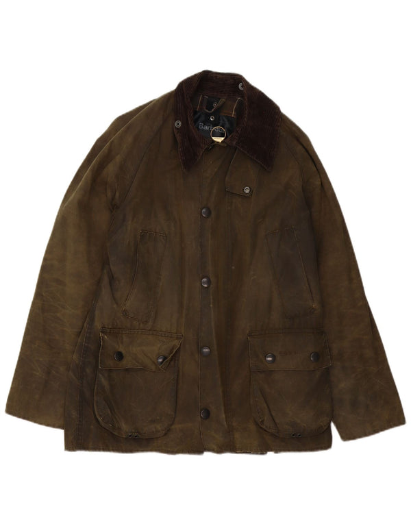 Barbour Mens Bedale Waxed Cotton Jacket UK 34 XS Khaki