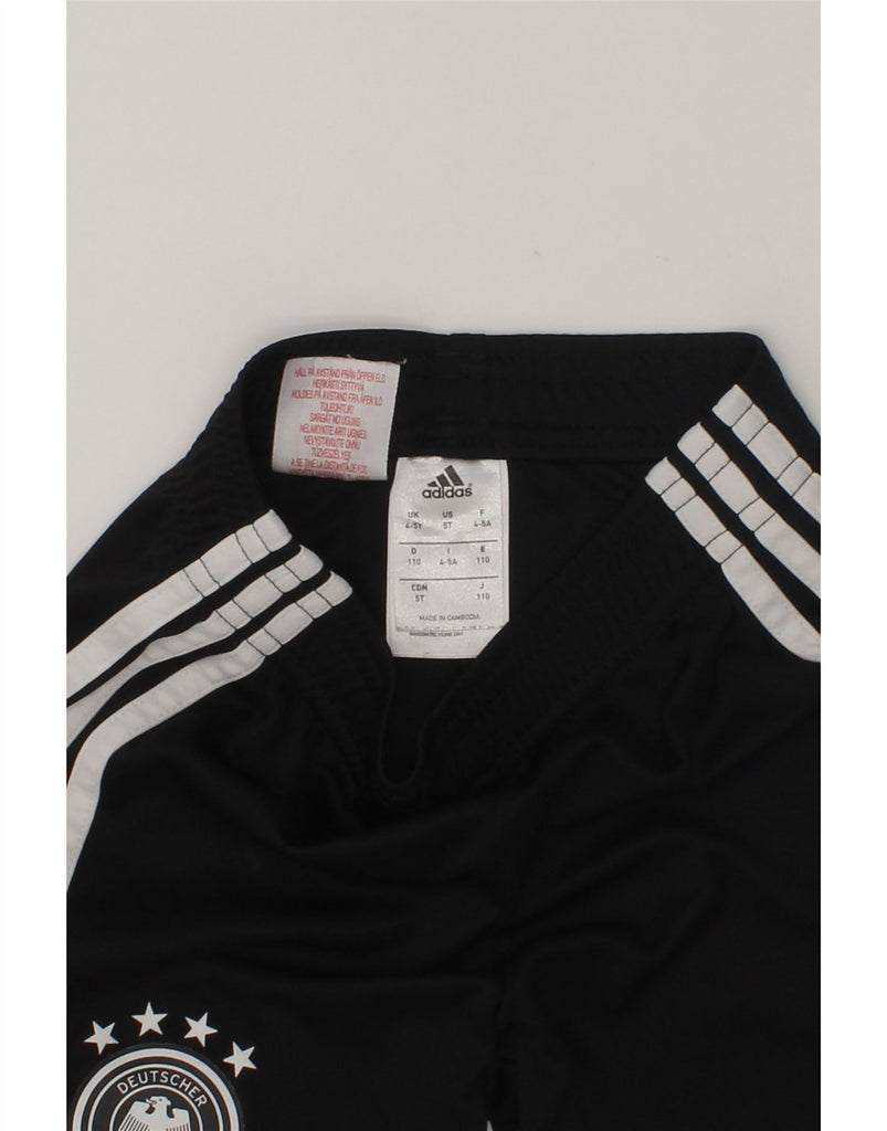 ADIDAS Boys Deutscher Fussball Bund Graphic Sport Shorts 4-5 Years Black | Vintage Adidas | Thrift | Second-Hand Adidas | Used Clothing | Messina Hembry 