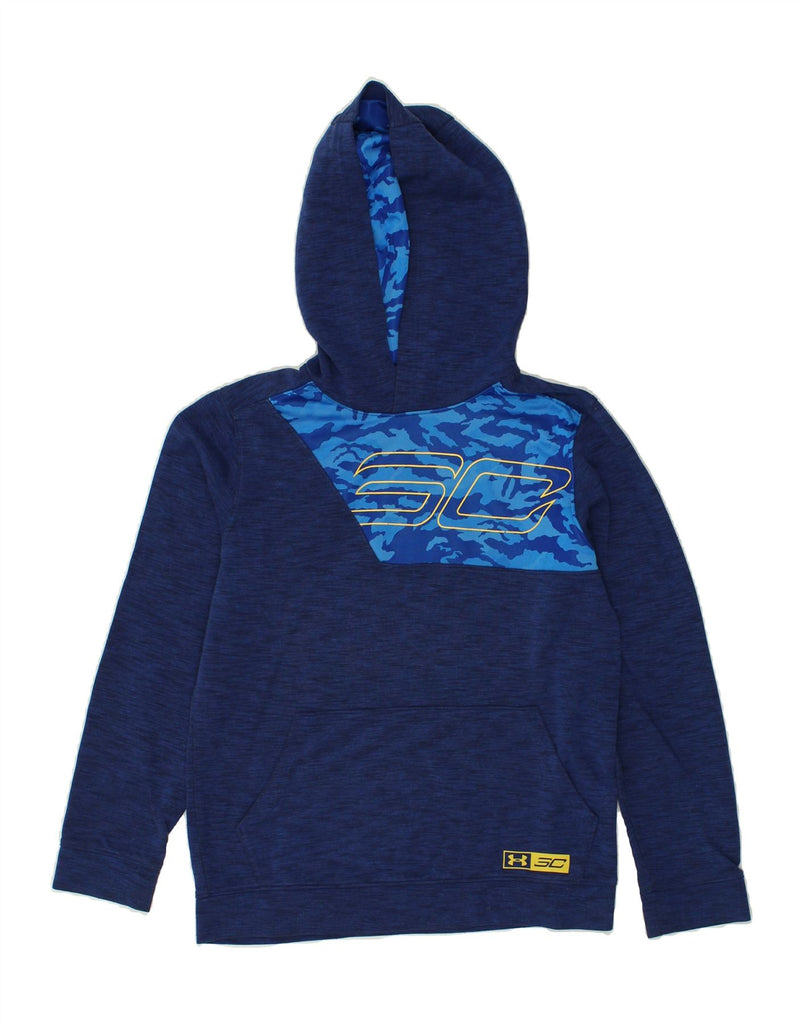 UNDER ARMOUR Boys Tall Graphic Hoodie Jumper 13-14 Years XL  Navy Blue | Vintage Under Armour | Thrift | Second-Hand Under Armour | Used Clothing | Messina Hembry 