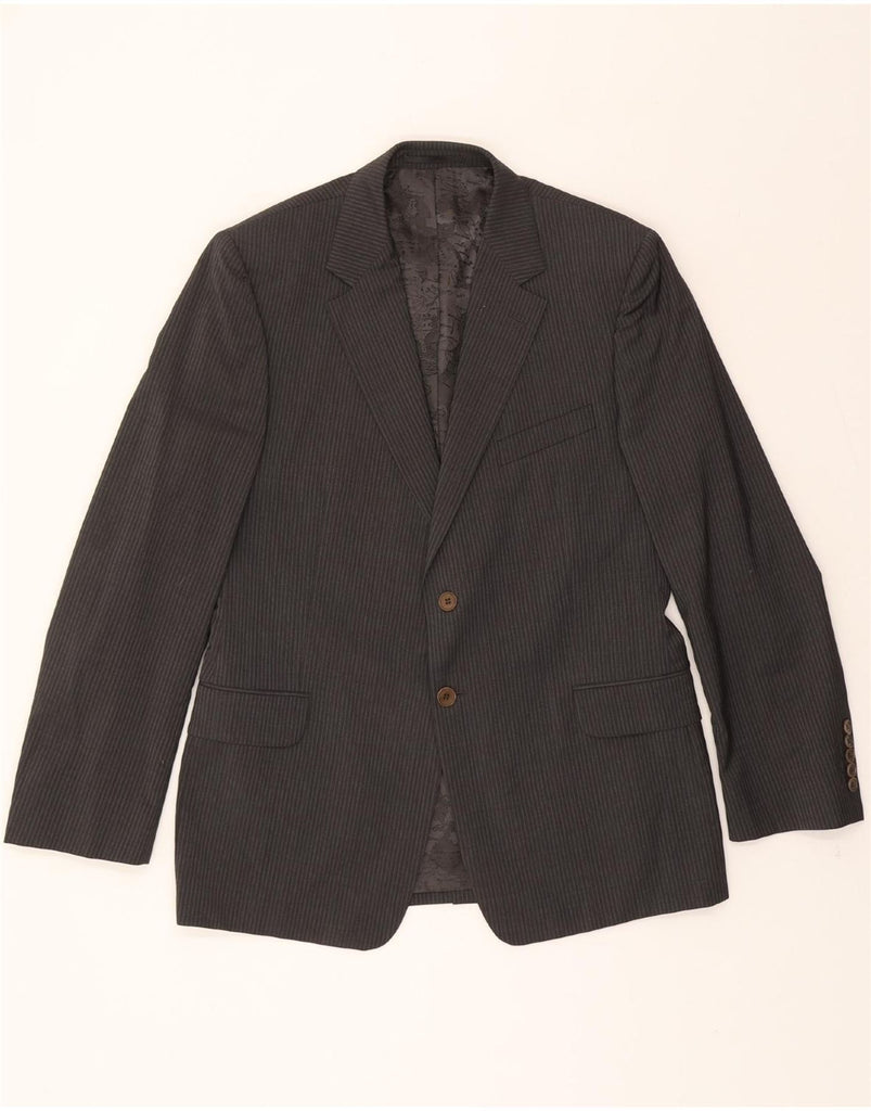 PAUL SMITH Mens 2 Button Blazer Jacket UK 42 XL Grey Pinstripe Wool Vintage Paul Smith and Second-Hand Paul Smith from Messina Hembry 