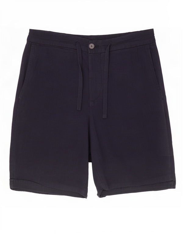 Zara Mens Chino Shorts Medium W31 Navy Blue Cotton
